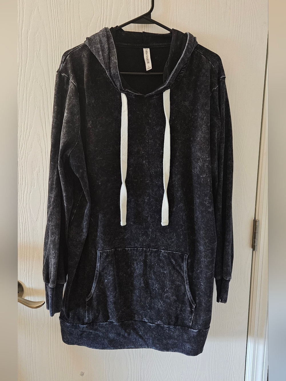 Signature Navy Hooded Top with White Draw Strings Tunic